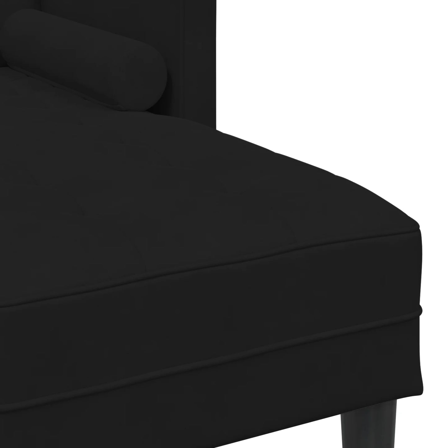 3-Seater Sofa with Chaise L-shaped Black 160 cm Velvet
