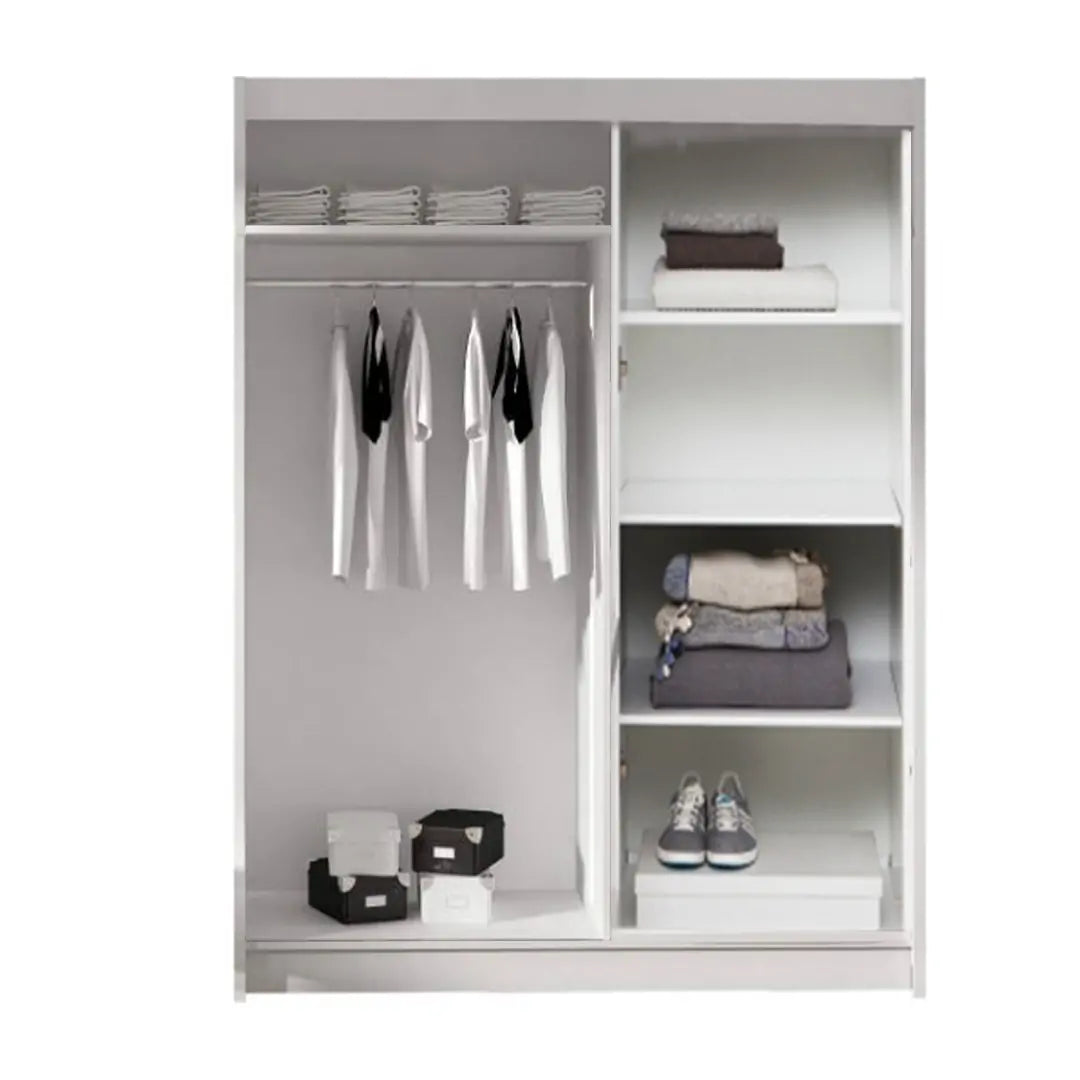 Bobby 3 Door Wardrobe - Black, White, Oak - 120cm