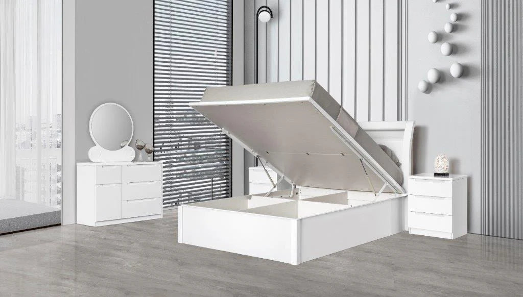 Salvatore High Gloss Ottoman Smart Bed