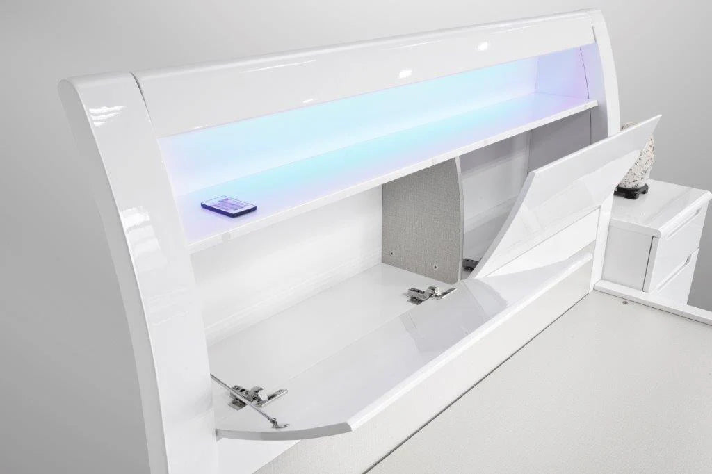 Salvatore High Gloss Ottoman Smart Bed
