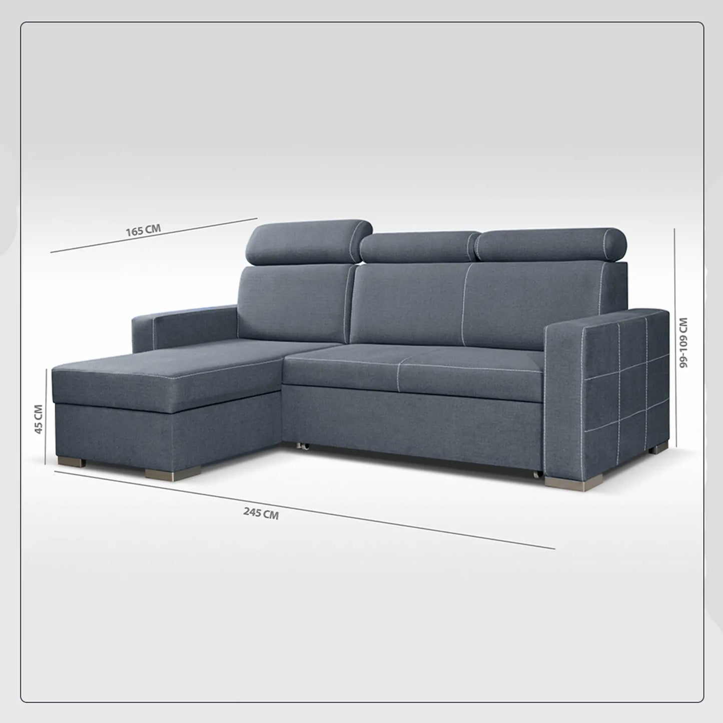 HOLLI SOFA BED - Black, Blue, Green, Grey