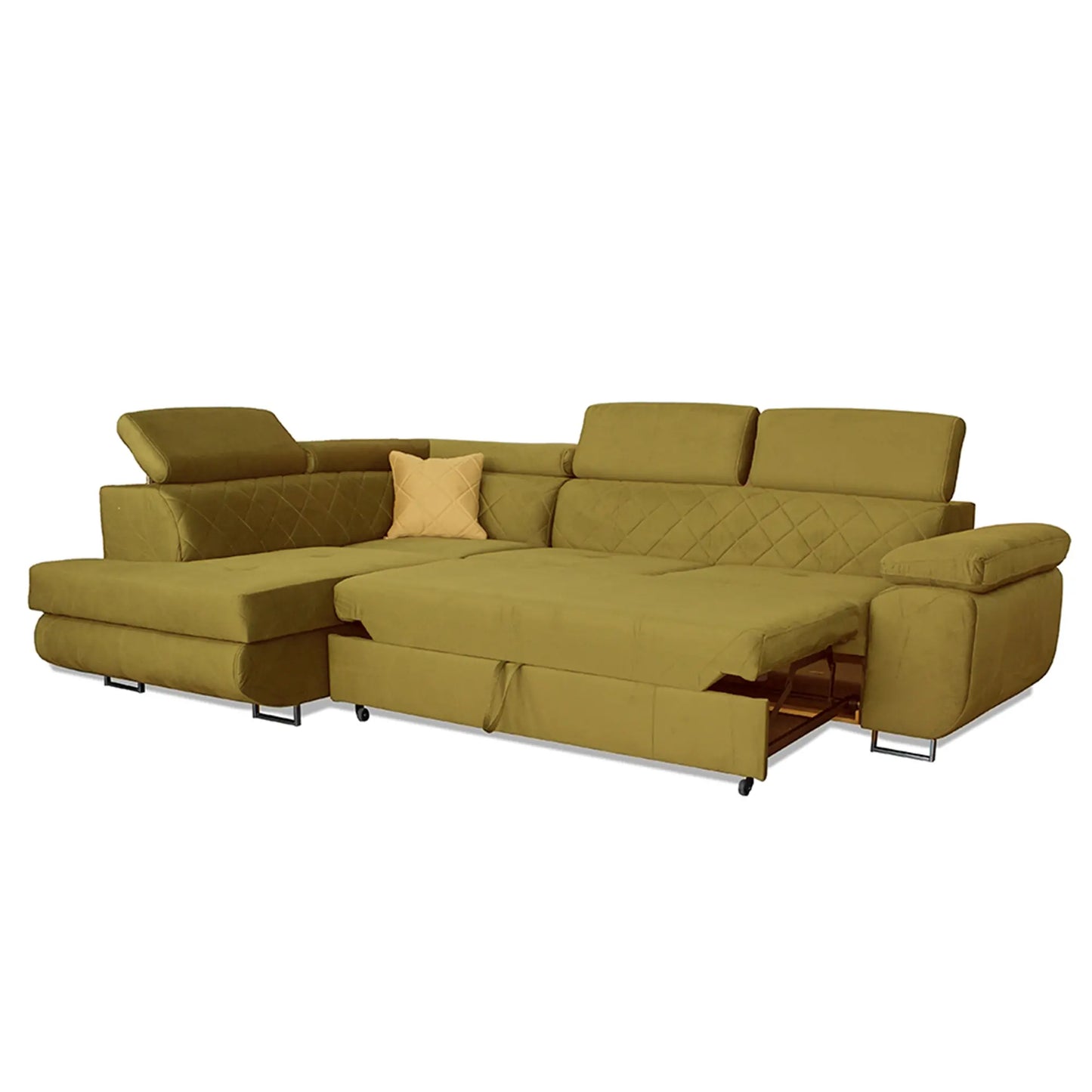 LAGUNA CORNER SOFA - Black, Blue, Green, Grey, Mustard, Silver, Steel