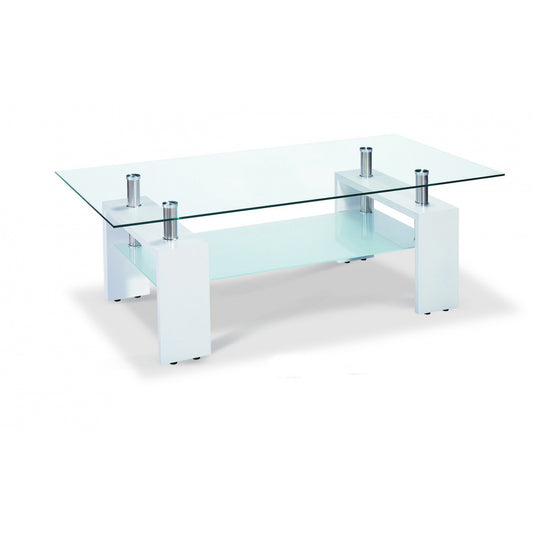 Telford Coffee Table - Natural, High Gloss White & Black