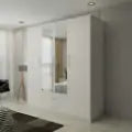 London New Hinged 4 Door Wardrobe