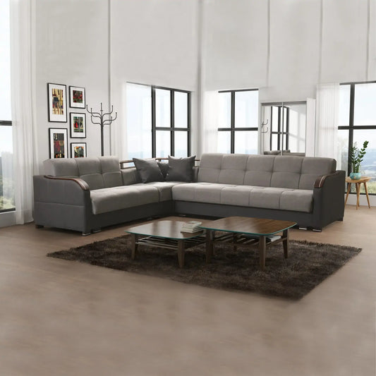 FUTURO BROWN CORNER SOFA BED