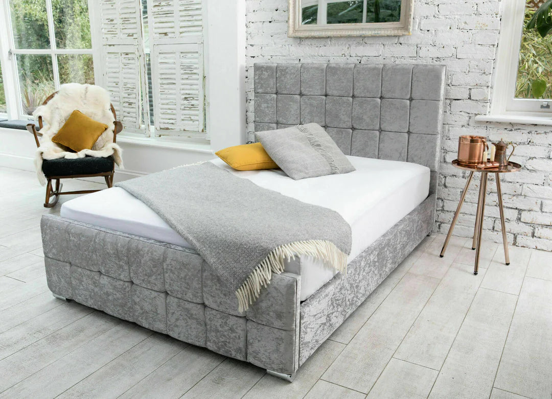 Nevada Velvet Bed - Storage/Non-Storage