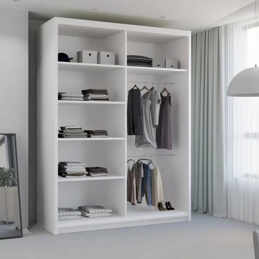 Chelsea Wardrobe - Black, White, Gray - 150cm, 203cm