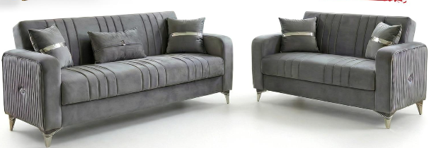 Modern Turkish Ottoman Sofa Bed with Storage and Cushions