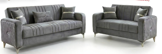 Modern Turkish Ottoman Sofa Bed with Storage and Cushions