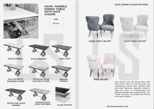 Xavia Dining Table With Kate Chair’s