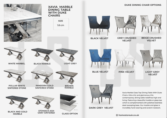 Xavia Dining Table With Duke Chair’s
