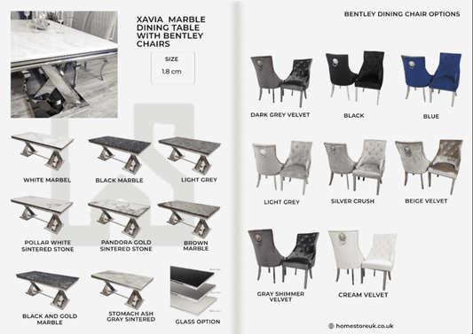 Xavia Dining Table with Bentley Chair’s