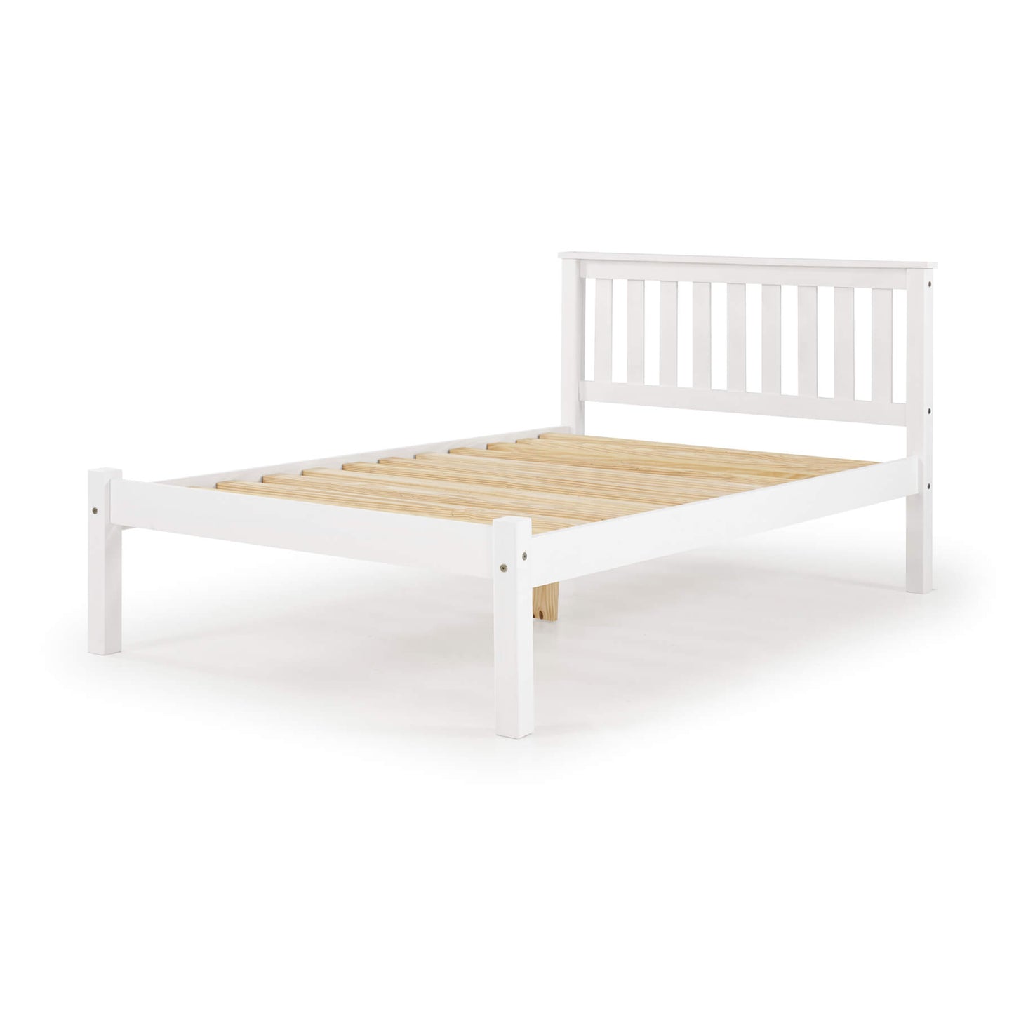 Manila LFE Pine Bed - Single, 4 Foot, Double, King Size - White & Antique