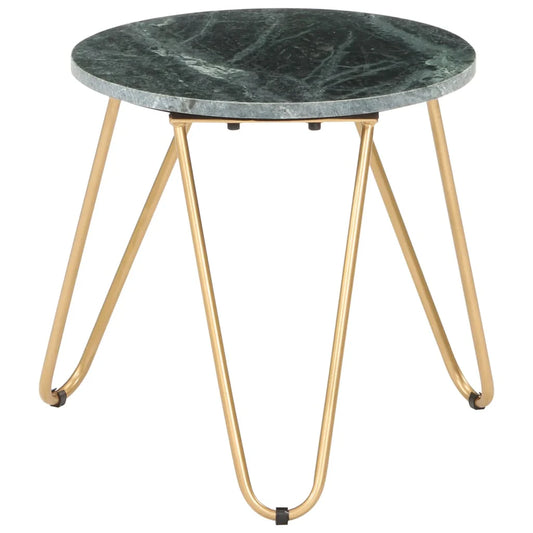 Coffee Table Green 40x40x40 cm Real Stone with Marble Texture