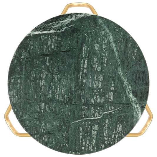 Coffee Table Green 40x40x40 cm Real Stone with Marble Texture