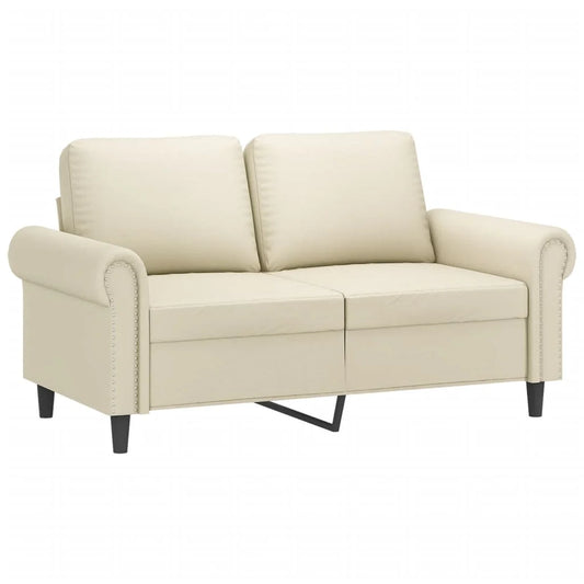2-Seater Sofa Cream 120 cm Faux Leather