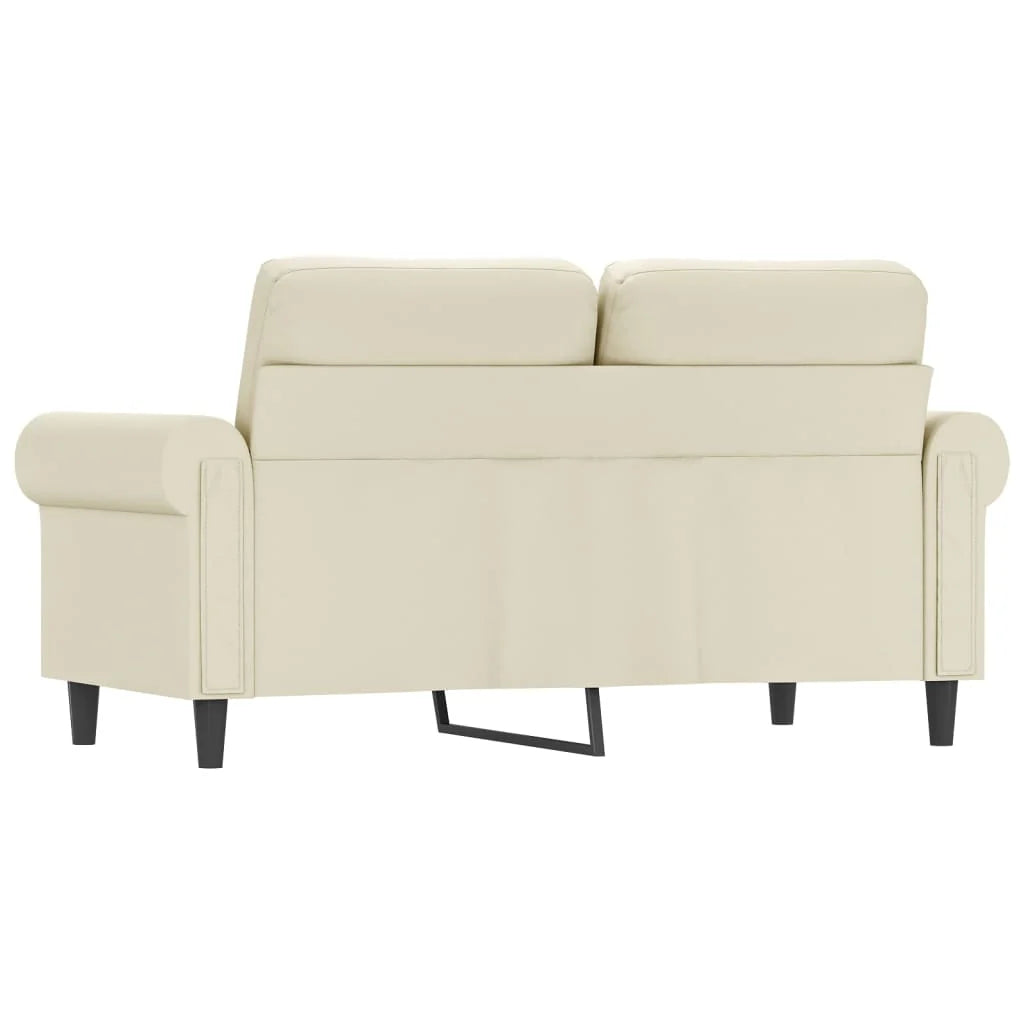 2-Seater Sofa Cream 120 cm Faux Leather