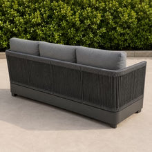 5-Seater Luxury Rope Garden Sofa Set with Coffee Table – Charcoal Grey