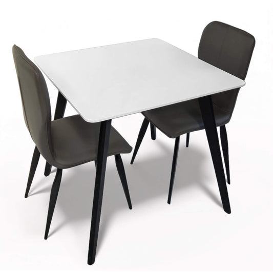 Belgium Dining Table and Chairs Set - Small & Medium - White or Black