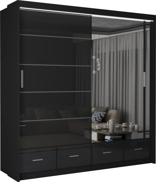 Sycylia High Gloss Sliding Door Wardrobe New Branding