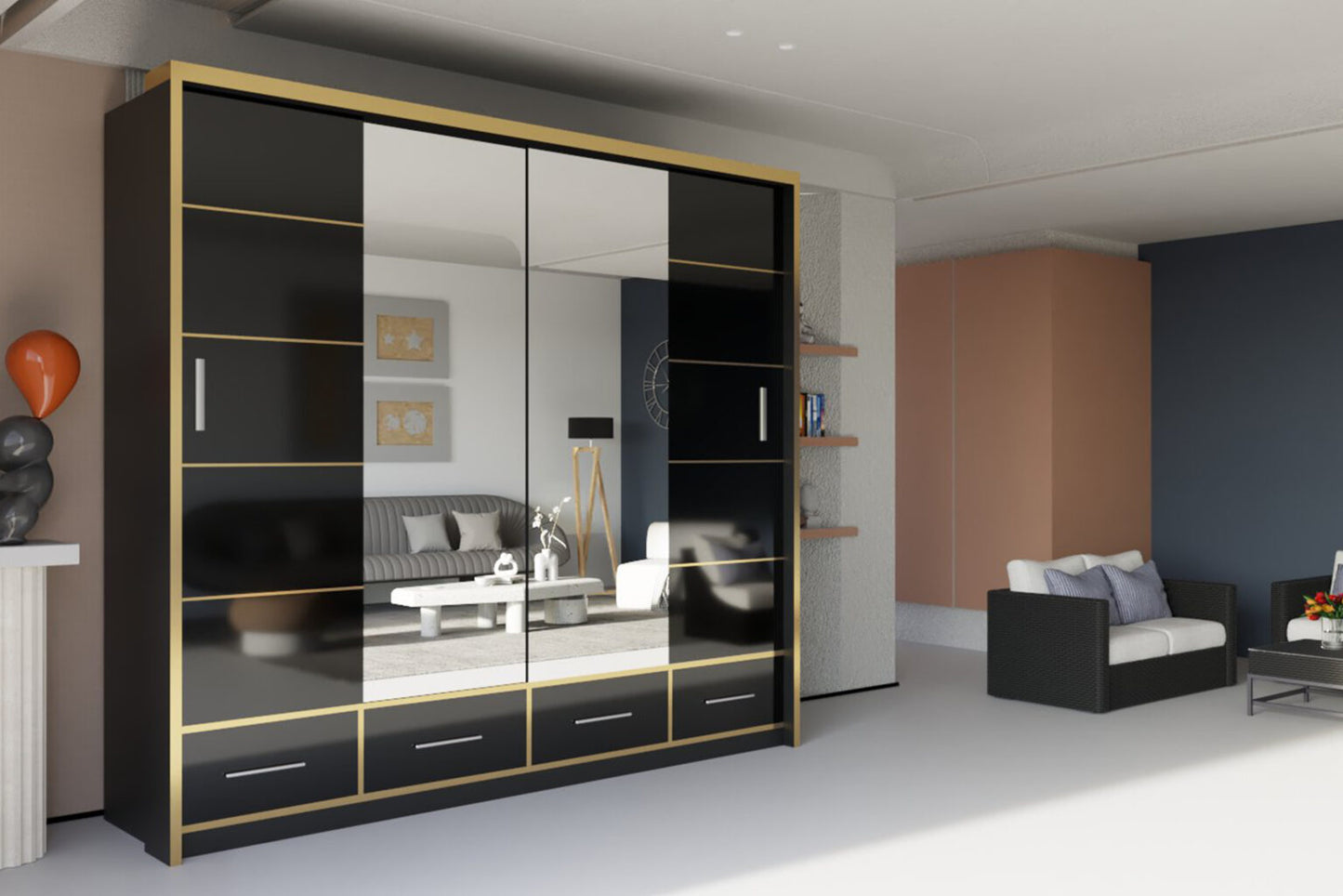 SYDNEY HIGH GLOSS WARDROBE