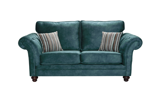 Buckingham Sofa & Wingback Chair Set with Striped Ottoman 3+1+Wing Chair