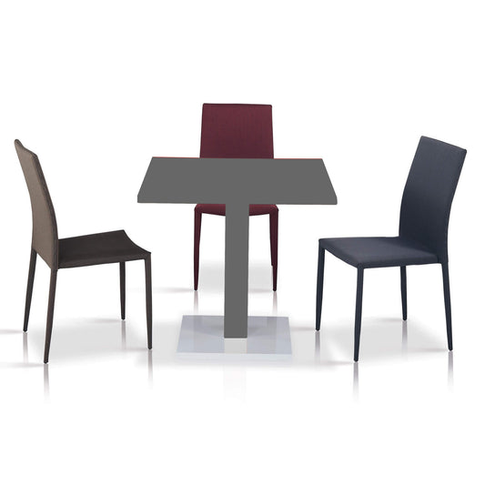 Chatham Dining Set - Stainless Steel Base - Black, Grey, White