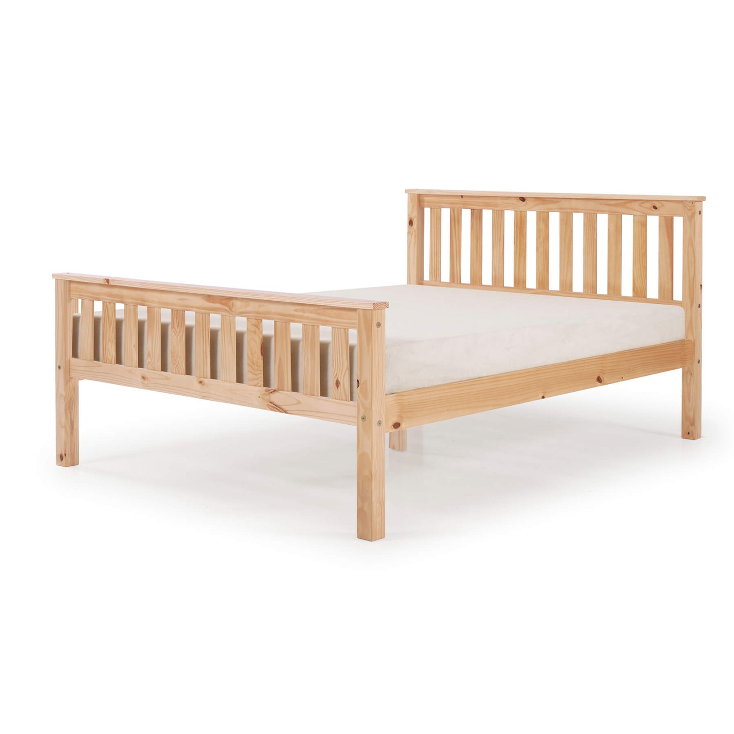 Manila HFE Pine Bed - Single, 4-Foot, Double, King Size - Antique & White