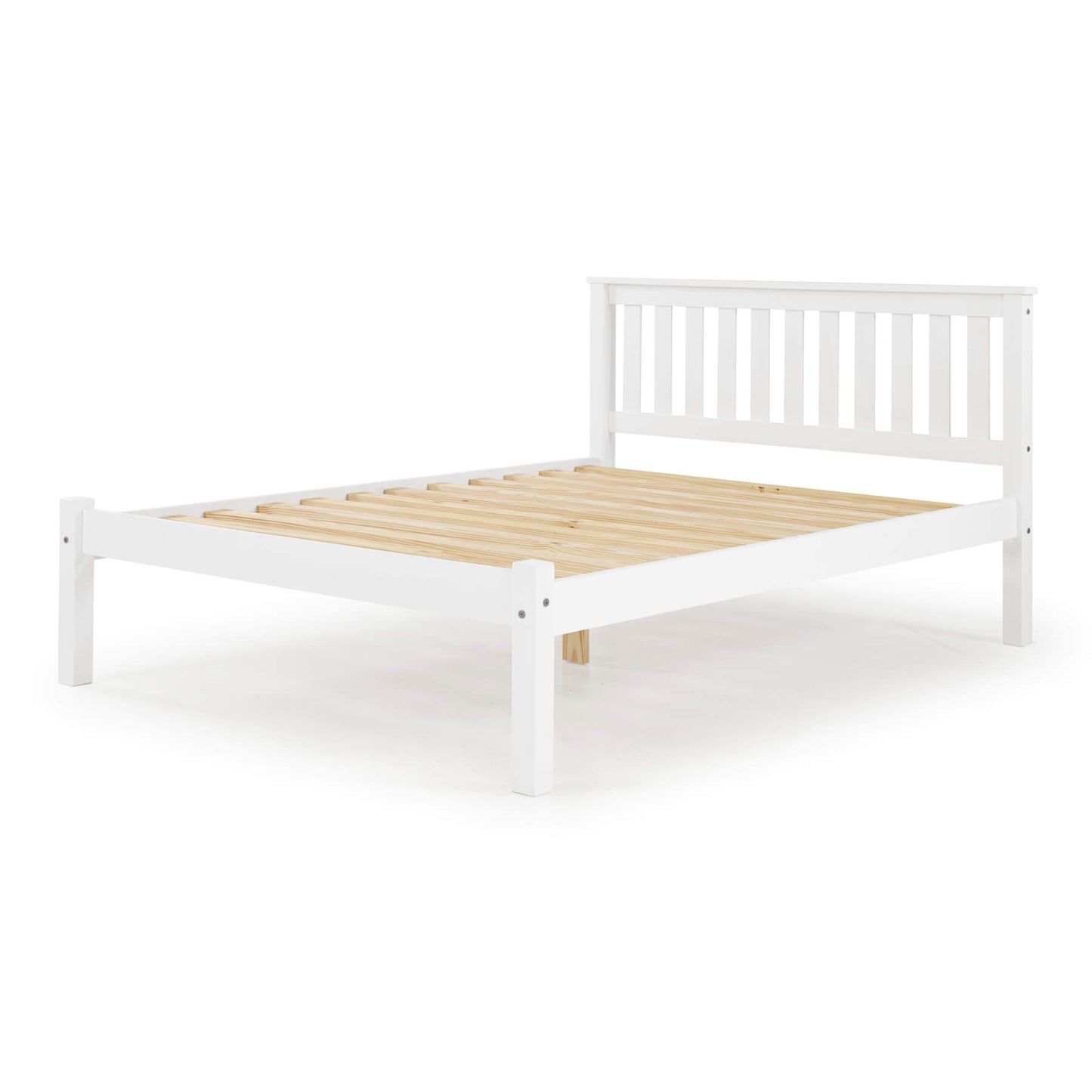 Manila LFE Pine Bed - Single, 4 Foot, Double, King Size - White & Antique
