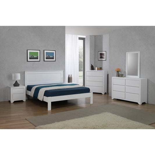 Etna Bed  - White - Single, 4 Foot , Double, King Size