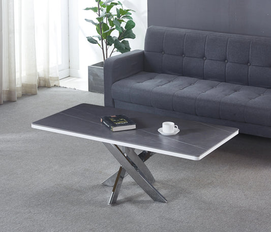 Fabio Italian Ceramic Coffee Table with Marble Top