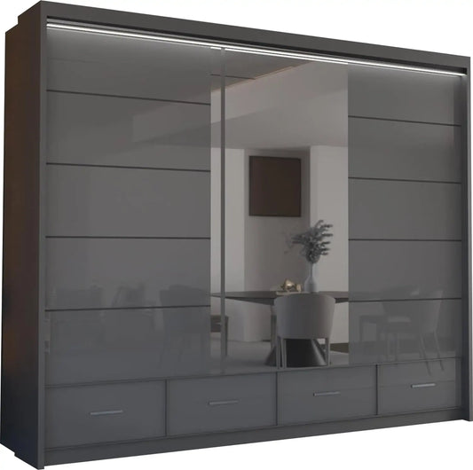 Sycylia Wardrobe - Black, Grey, White