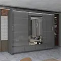 Sycylia High Gloss Sliding Door Wardrobe New Branding