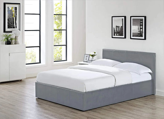 Grey Ottoman Storage Bed