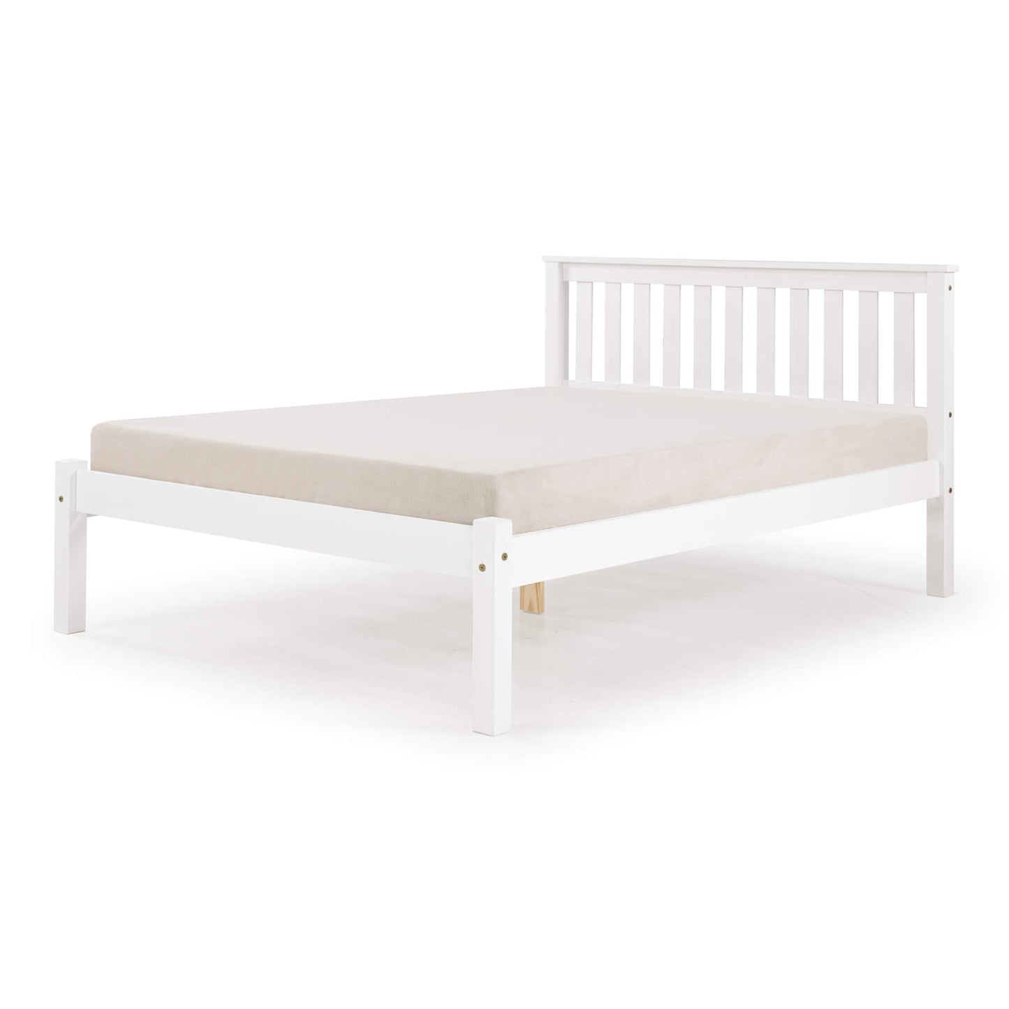 Manila LFE Pine Bed - Single, 4 Foot, Double, King Size - White & Antique