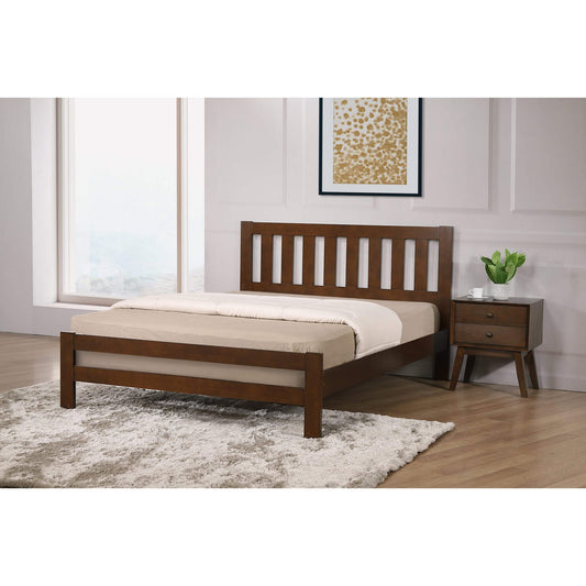 Kempton Bed Solid Hardwood Natural Oak - Single, 4 Foot, Double - Natural Oak, Rustic Oak