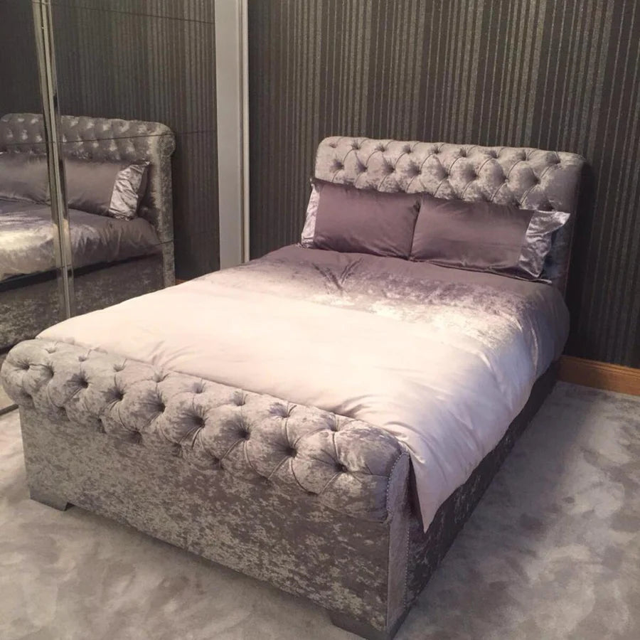 California Velvet Tufted Bed - Storage/Non Storage