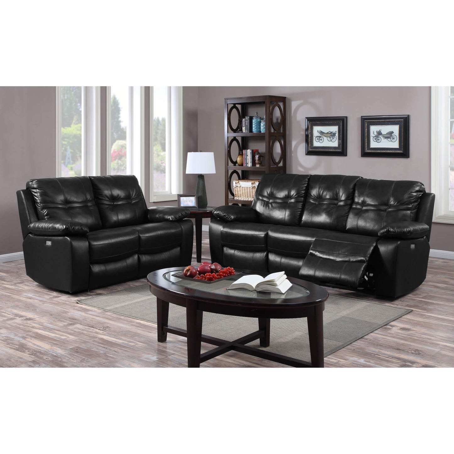 Rockport Power Recliner Leather & PU - 1, 2 & 3 Seater - Black, Chocolate