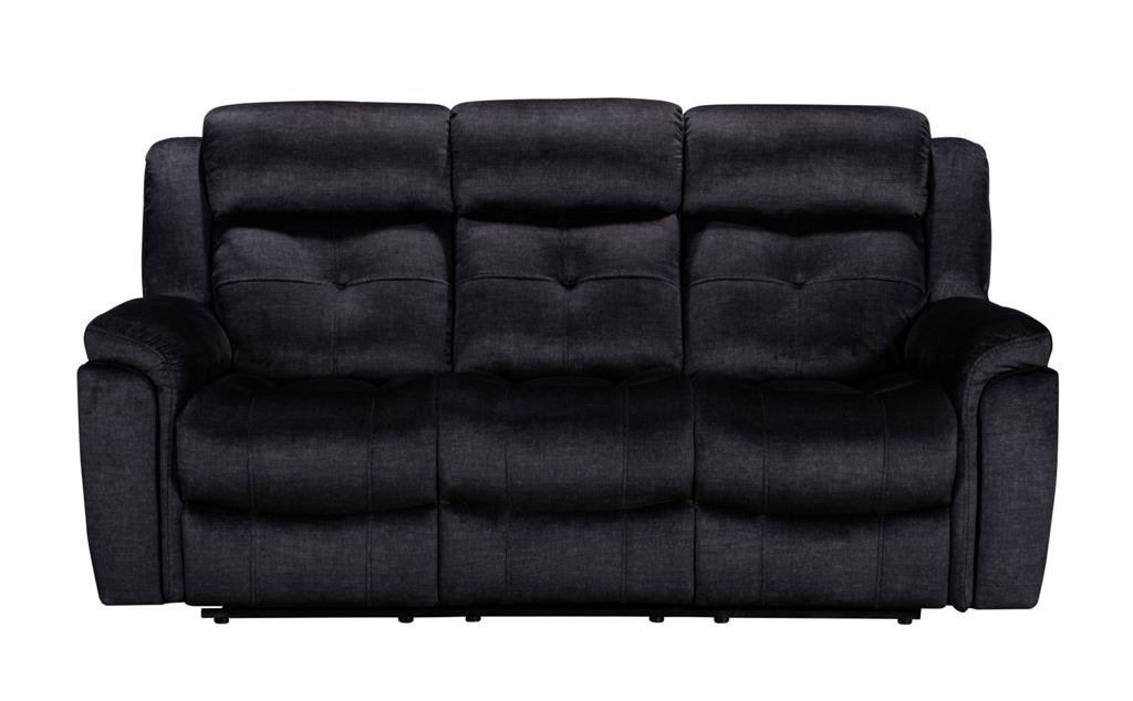 Texas Fabric Recliner Sofa| 3-Seater| Charcoal