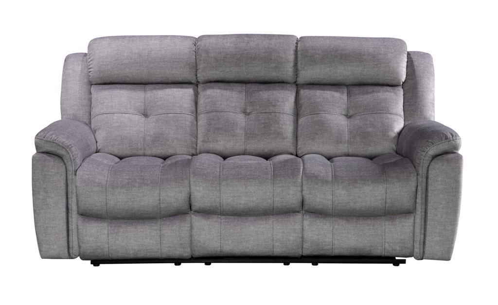 Texas Fabric Recliner Sofa| 3-Seater| Silver