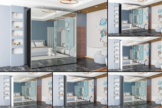 Sliding Full Mirror Door Wardrobe