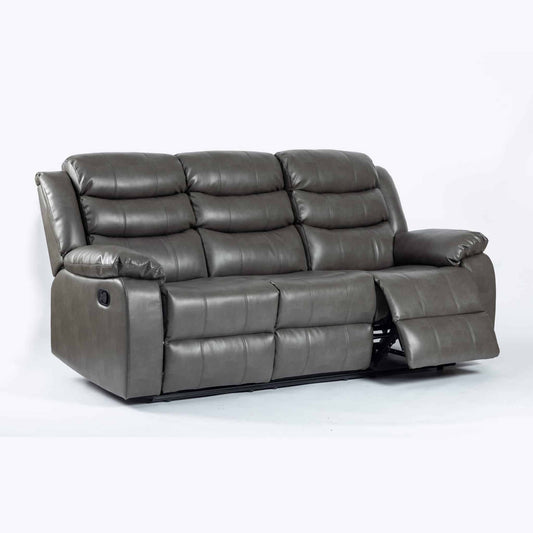 Turin Recliner Leather Aire - 1, 2, 3 Seater - Black, Brow, Grey