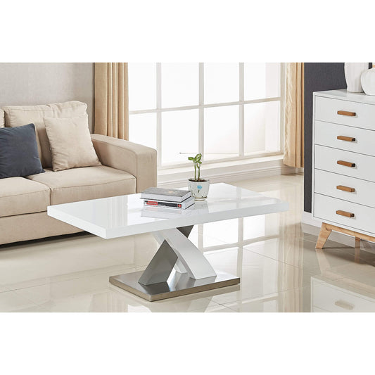 Zurich High-Gloss Coffee Table - White & Grey
