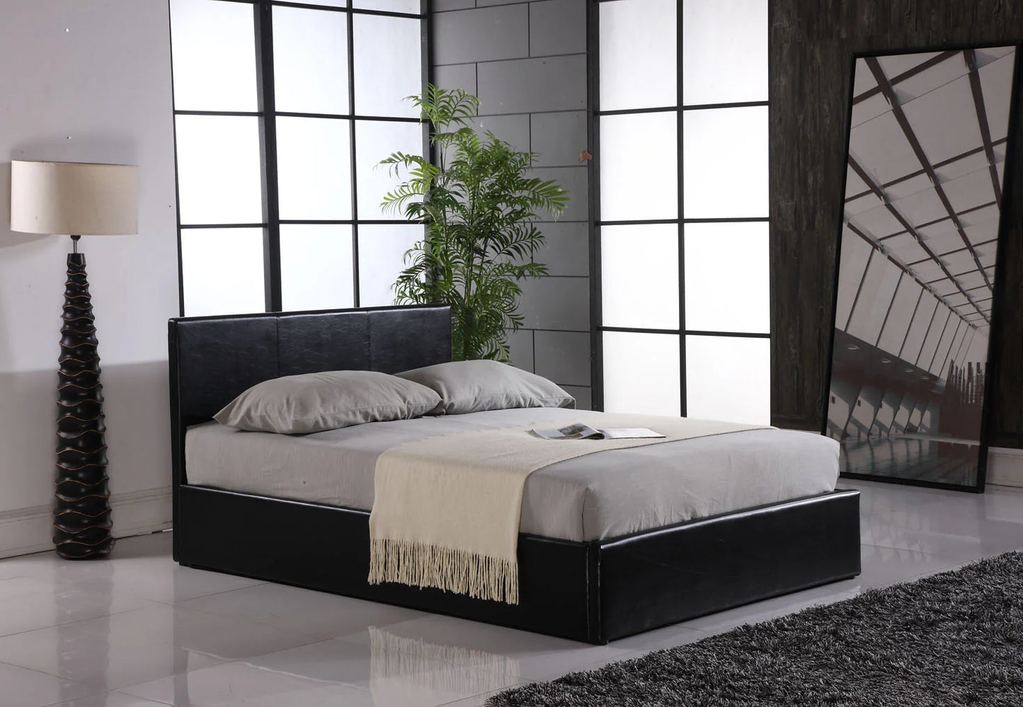 Black Ottoman Storage Bed