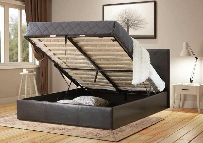 Brown Ottoman Storage Bed