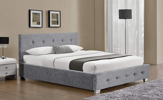 GREY Fabric Marvelous Ottoman Storage Bed