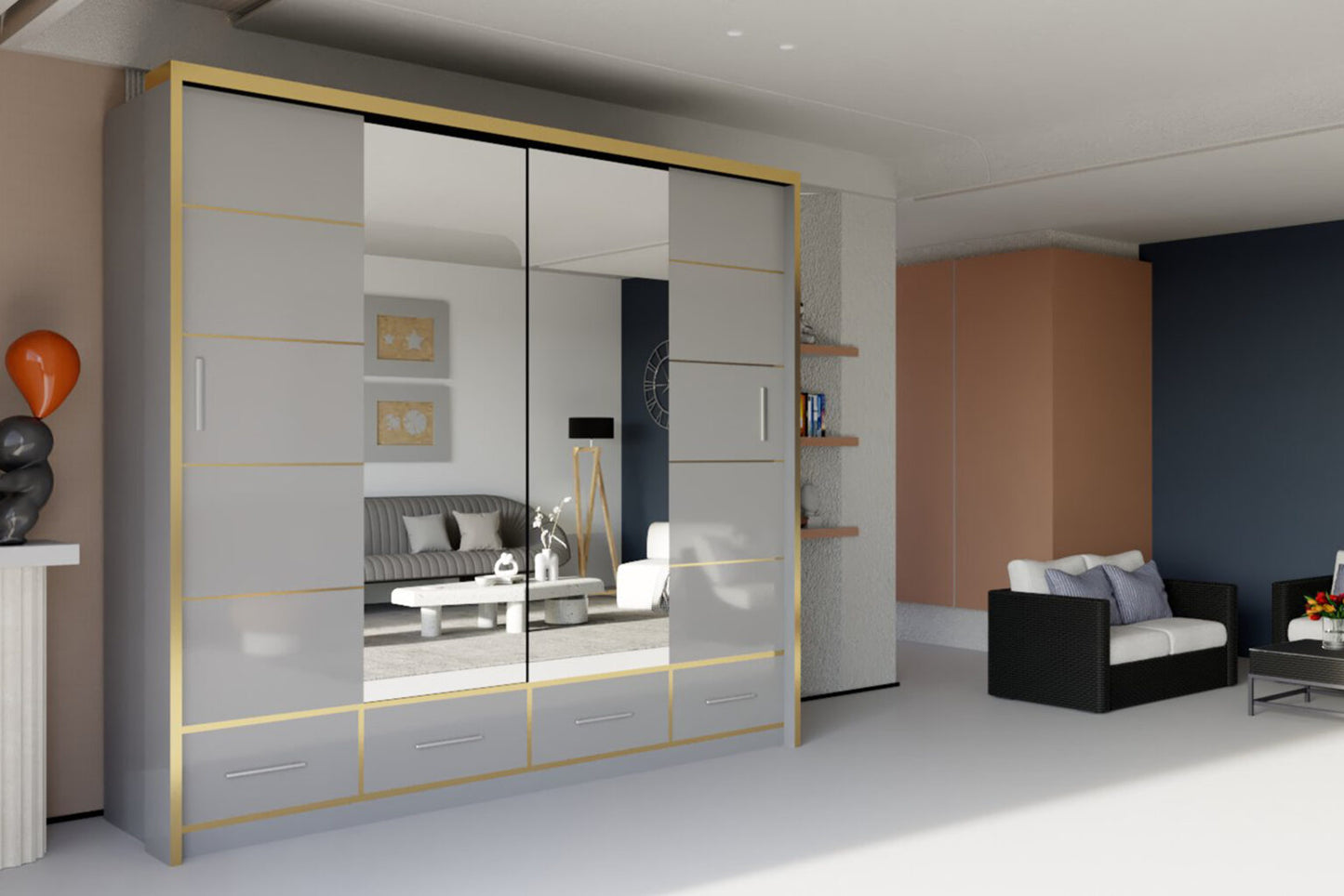 SYDNEY HIGH GLOSS WARDROBE