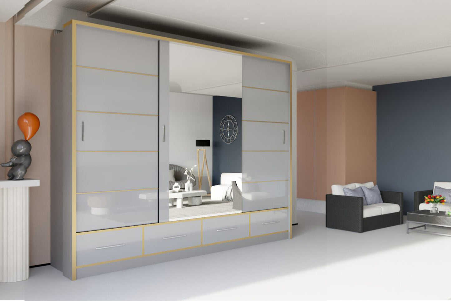 SYDNEY HIGH GLOSS WARDROBE