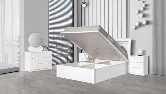 Salvatore High Gloss Ottoman Smart Bed