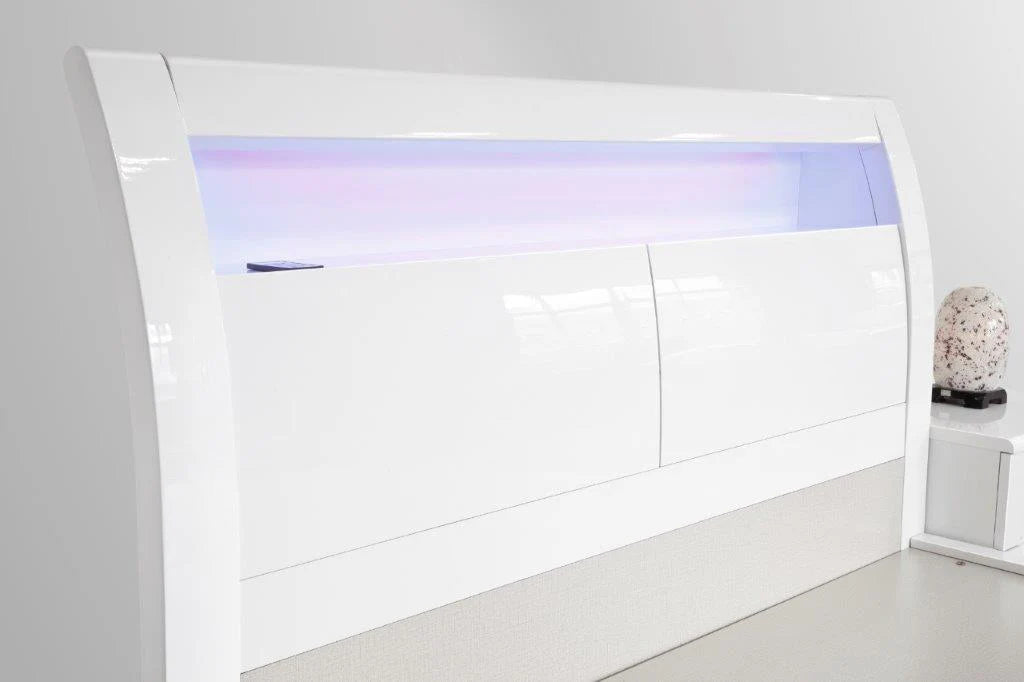 Salvatore High Gloss Ottoman Smart Bed